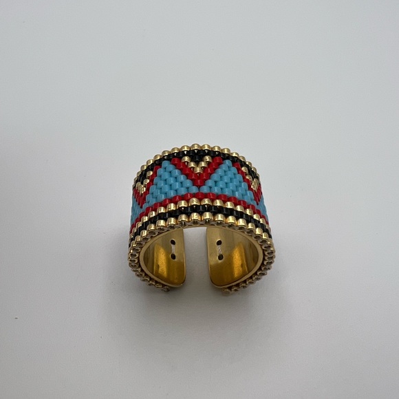 Stylish Miyuki Beaded Adjustable Rings - Boho Chic Statement Rings - Picture 9 of 14